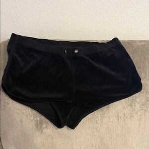 Black Velvet Shorts